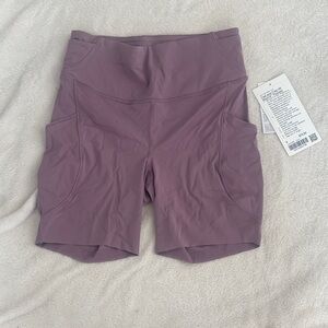 lululemon athletica Fast And Free HR Short - Size 6, Lavender Lux